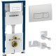 Инсталляция для унитаза подвесного Geberit Duofix Delta 51 458.128.46.1 смывная клавиша хром матовый Инсталляция для унитаза подвесного Geberit Duofix Delta 51 458.128.46.1 смывная клавиша хром матовый