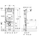 Инсталляция для унитаза подвесного Geberit Duofix Delta 01 458.149.21.2 смывная клавиша хром глянцевый Инсталляция для унитаза подвесного Geberit Duofix Delta 01 458.149.21.2 смывная клавиша хром глянцевый