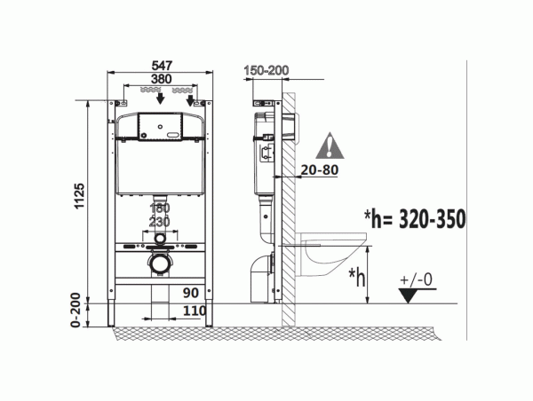 Инсталляция для унитаза подвесного Roca Active B 89011101B-8901130B1 (смывная клавиша хром глянцевый)