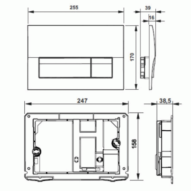 Инсталляция для унитаза подвесного Roca Active B 89011101B-8901170B1 (смывная клавиша хром глянцевый) Инсталляция для унитаза подвесного Roca Active B 89011101B-8901170B1 (смывная клавиша хром глянцевый)