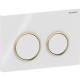 Смывная клавиша Geberit Omega 20 115.085.KK.1 белая-золото