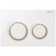 Смывная клавиша Geberit Omega 20 115.085.KK.1 белая-золото