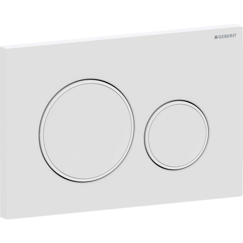 Смывная клавиша Geberit Sigma 20 115.882.01.1 белая (не оставляет отпечатков пальцев)