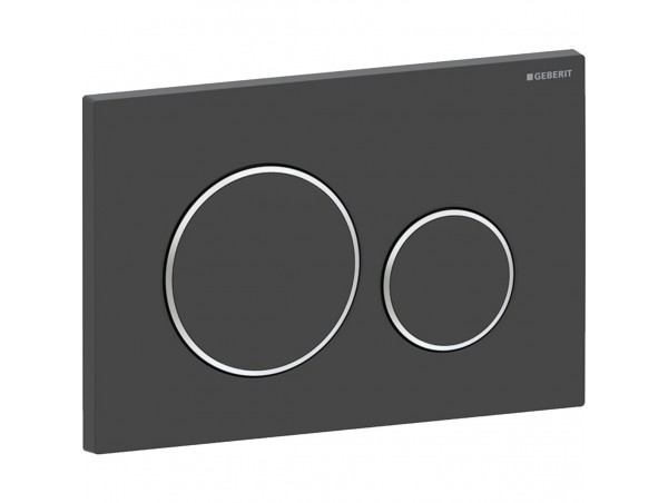 Смывная клавиша Geberit Sigma 20 115.882.14.1 черная матовая (не оставляет отпечатков пальцев)