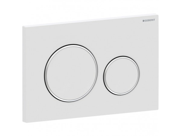 Смывная клавиша Geberit Sigma 20 115.882.JT.1 белая (не оставляет отпечатков пальцев)