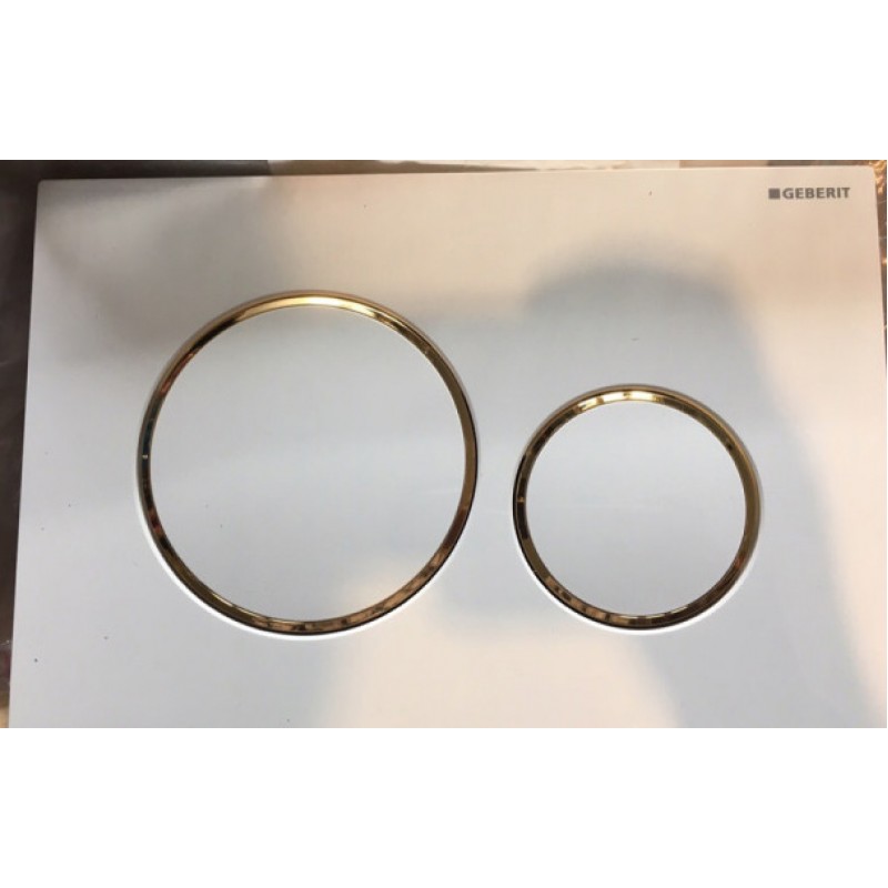 Смывная клавиша Geberit Sigma 20 115.882.KK.1 белая-золото Смывная клавиша Geberit Sigma 20 115.882.KK.1 белая-золото