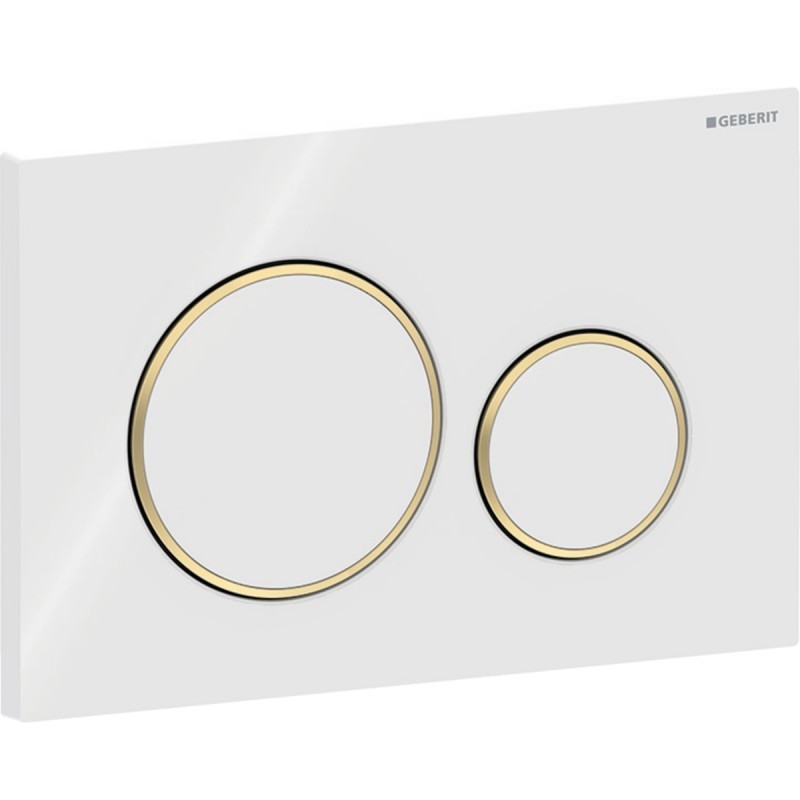 Смывная клавиша Geberit Sigma 20 115.882.KK.1 белая-золото Смывная клавиша Geberit Sigma 20 115.882.KK.1 белая-золото