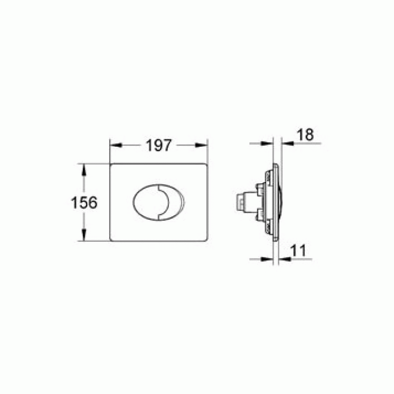 Смывная клавиша Grohe Skate 38506000 хром глянцевый Смывная клавиша Grohe Skate 38506000 хром глянцевый
