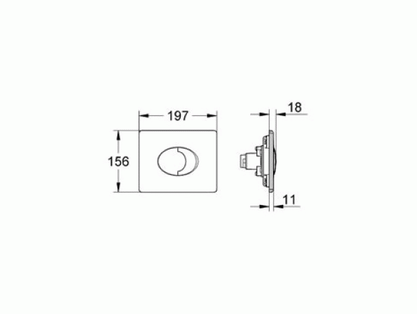 Смывная клавиша Grohe Skate 38506SH0 белая