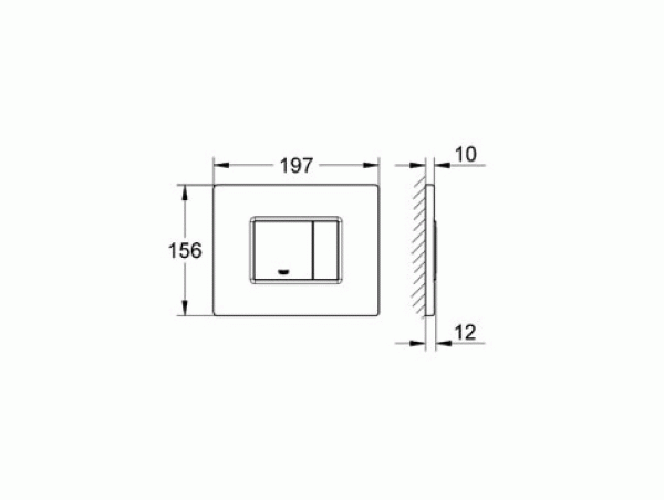 Смывная клавиша Grohe Skate Cosmopolitan 38732P00 хром матовый (не оставляет отпечатков пальцев)