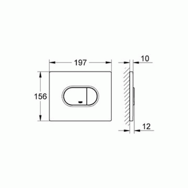 Смывная клавиша Grohe Arena Cosmopolitan 38858P00 хром матовый
