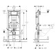 500.300.21.T12 Инсталляция Geberit Duofix Sigma 12 UP320 111.300.00.5 с кнопкой Sigma 01 в комплекте с унитазом безободковым