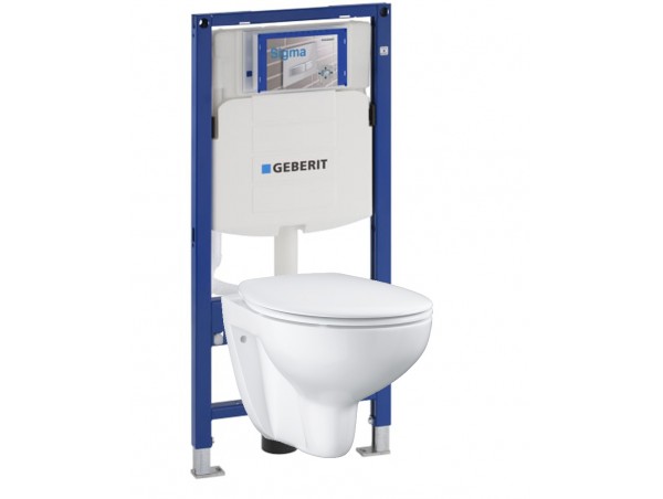 Инсталляция Geberit Duofix Sigma 12 UP320 111.300.00.5 в комплекте с унитазом безободковым Grohe Bau Ceramic 39351000