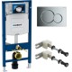 Инсталляция Geberit Duofix Sigma 12 UP320 111.300.00.5 с кнопкой Sigma 01 в комплекте с унитазом безободковым Grohe Bau Ceramic 39351000