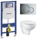Инсталляция Geberit Duofix Sigma 12 UP320 111.300.00.5 с кнопкой Sigma 01 в комплекте с унитазом безободковым Grohe Bau Ceramic 39351000