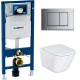 Инсталляция Geberit Duofix Sigma 12 UP320 111.300.00.5 с кнопкой Sigma 31 в комплекте с унитазом безободковым Roca The Gap 34647L000 Инсталляция Geberit Duofix Sigma 12 UP320 111.300.00.5 с кнопкой Sigma 31 в комплекте с унитазом безободковым Roca The Gap 34647L000
