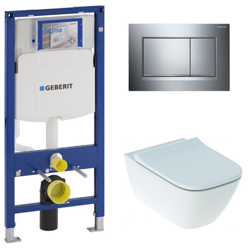 500.300.21.S30 Инсталляция Geberit Duofix Sigma 12 UP320 111.300.00.5 с кнопкой Sigma 30 в комплекте с унитазом безободковым Geberit Smyle Square 500.683.01.1 500.300.21.S30 Инсталляция Geberit Duofix Sigma 12 UP320 111.300.00.5 с кнопкой Sigma 30 в комплекте с унитазом безободковым Geberit Smyle Square 500.683.01.1