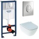 Инсталляция Grohe 38721001 в комплекте с унитазом безободковым Geberit Smyle Square 500.683.01.1 Инсталляция Grohe 38721001 в комплекте с унитазом безободковым Geberit Smyle Square 500.683.01.1
