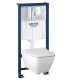 Инсталляция Grohe 38721001 в комплекте с унитазом безободковым Geberit Smyle Square 500.683.01.1 Инсталляция Grohe 38721001 в комплекте с унитазом безободковым Geberit Smyle Square 500.683.01.1