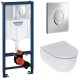 Инсталляция Grohe 38721001 в комплекте с унитазом безободковым Geberit iCon 500.784.01.1