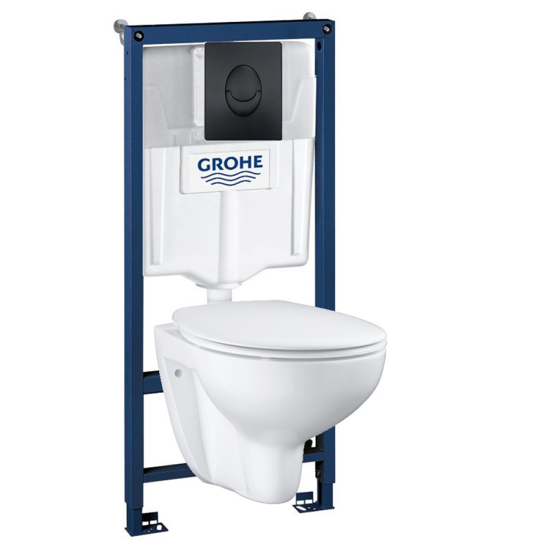 Инсталляция Grohe 38721BL1 в комплекте с унитазом безободковым Bau Ceramic 39351000 (39586BL1) Инсталляция Grohe 38721BL1 в комплекте с унитазом безободковым Bau Ceramic 39351000 (39586BL1)