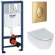 Инсталляция Grohe 38721GL1 в комплекте с унитазом безободковым Geberit iCon 500.784.01.1 (золотая кнопка) Инсталляция Grohe 38721GL1 в комплекте с унитазом безободковым Geberit iCon 500.784.01.1 (золотая кнопка)