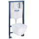 Инсталляция Grohe 38772001 в комплекте с унитазом безободковым Roca The Gap 34647L000