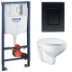 Инсталляция Grohe 38772BL1 в комплекте с унитазом безободковым Bau Ceramic 39351000 (39586BL0) черная кнопка Инсталляция Grohe 38772BL1 в комплекте с унитазом безободковым Bau Ceramic 39351000 (39586BL0) черная кнопка