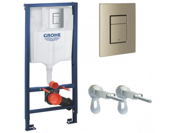 39102EN1 Инсталляция Grohe 38772EN0 в комплекте с унитазом безободковым (кнопка никель матовый) 39102EN1 Инсталляция Grohe 38772EN0 в комплекте с унитазом безободковым (кнопка никель матовый)