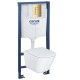 Инсталляция Grohe 38772GL1 в комплекте с унитазом безободковым Roca The Gap 34647L000 (золотая глянцевая кнопка) Инсталляция Grohe 38772GL1 в комплекте с унитазом безободковым Roca The Gap 34647L000 (золотая глянцевая кнопка)