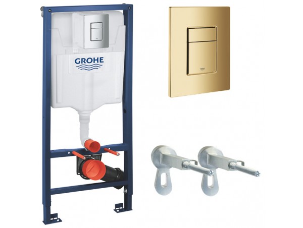 39102GL1 Инсталляция Grohe 38772GL1 в комплекте с унитазом безободковым (золотая глянцевая кнопка) 39102GL1 Инсталляция Grohe 38772GL1 в комплекте с унитазом безободковым (золотая глянцевая кнопка)