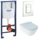 Инсталляция Grohe 38772SH1 в комплекте с унитазом безободковым Geberit Smyle Square 500.683.01.1 (белая кнопка) Инсталляция Grohe 38772SH1 в комплекте с унитазом безободковым Geberit Smyle Square 500.683.01.1 (белая кнопка)