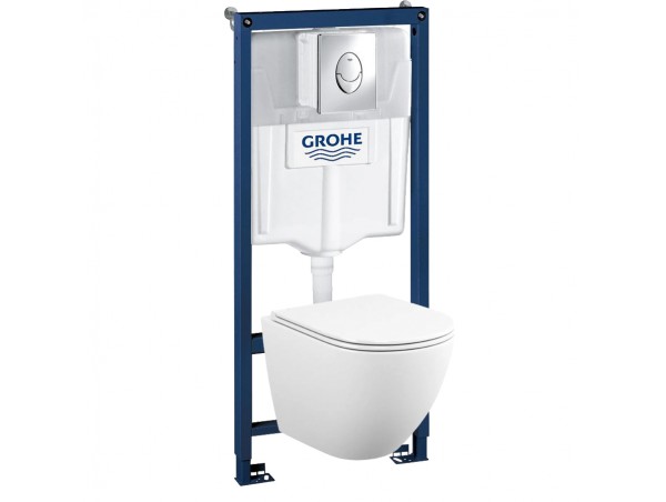 39187001 Инсталляция Grohe 38721001 в комплекте с унитазом безободковым