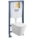 39302GL1 Инсталляция Grohe 38772GL1 в комплекте с унитазом безободковым (золотая глянцевая кнопка)