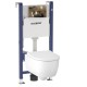 Инсталляция Geberit Delta 458.124.GL.1 в комплекте с унитазом безободковым Geberit iCon 500.784.01.1 (золотая кнопка) Инсталляция Geberit Delta 458.124.GL.1 в комплекте с унитазом безободковым Geberit iCon 500.784.01.1 (золотая кнопка)