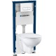 Инсталляция Geberit Delta 458.128.21.1 в комплекте с унитазом безободковым Bau Ceramic 39351000 Инсталляция Geberit Delta 458.128.21.1 в комплекте с унитазом безободковым Bau Ceramic 39351000