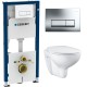 Инсталляция Geberit Delta 458.128.21.1 в комплекте с унитазом безободковым Bau Ceramic 39351000 Инсталляция Geberit Delta 458.128.21.1 в комплекте с унитазом безободковым Bau Ceramic 39351000
