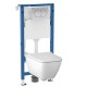 Инсталляция Geberit Delta 458.149.21.1 в комплекте с унитазом безободковым Geberit Smyle Square 500.683.01.1