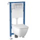 Инсталляция Geberit Delta 458.163.21.1 в комплекте с унитазом безободковым Geberit Smyle Square 500.683.01.1