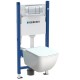 Инсталляция Geberit Delta 458.163.21.1 в комплекте с унитазом безободковым Smartflow Vigente SMF811-WH (большой унитаз для больших людей) Инсталляция Geberit Delta 458.163.21.1 в комплекте с унитазом безободковым Smartflow Vigente SMF811-WH (большой унитаз для больших людей)