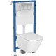 Инсталляция Geberit Delta 458.163.21.2 в комплекте с унитазом безободковым Roca The Gap 34647L000