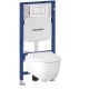 500.300.01.I Инсталляция Geberit Duofix Sigma 12 UP320 111.300.00.5 с кнопкой Sigma 30 в комплекте с унитазом безободковым Geberit iCon 500.784.01.1