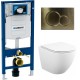 500.300.GN01.T12 Инсталляция Geberit Duofix Sigma 12 UP320 111.300.00.5 с кнопкой Sigma 01 в комплекте с унитазом безободковым (золотая матовая кнопка)