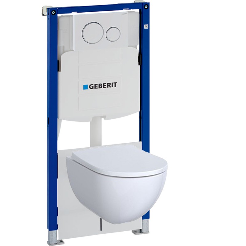 500.301.KJ.A Инсталляция Geberit Duofix Sigma 12 UP320 111.301.KJ.5 в комплекте с унитазом безободковым Geberit Acanto 500.600.01.2 500.301.KJ.A Инсталляция Geberit Duofix Sigma 12 UP320 111.301.KJ.5 в комплекте с унитазом безободковым Geberit Acanto 500.600.01.2