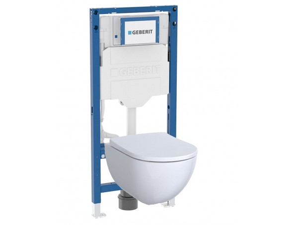 500.950.00.A Комплект инсталляция Geberit Duofix Sigma 12 UP320 111.950.00.6 с унитазом безободковым Acanto 500.600.01.2