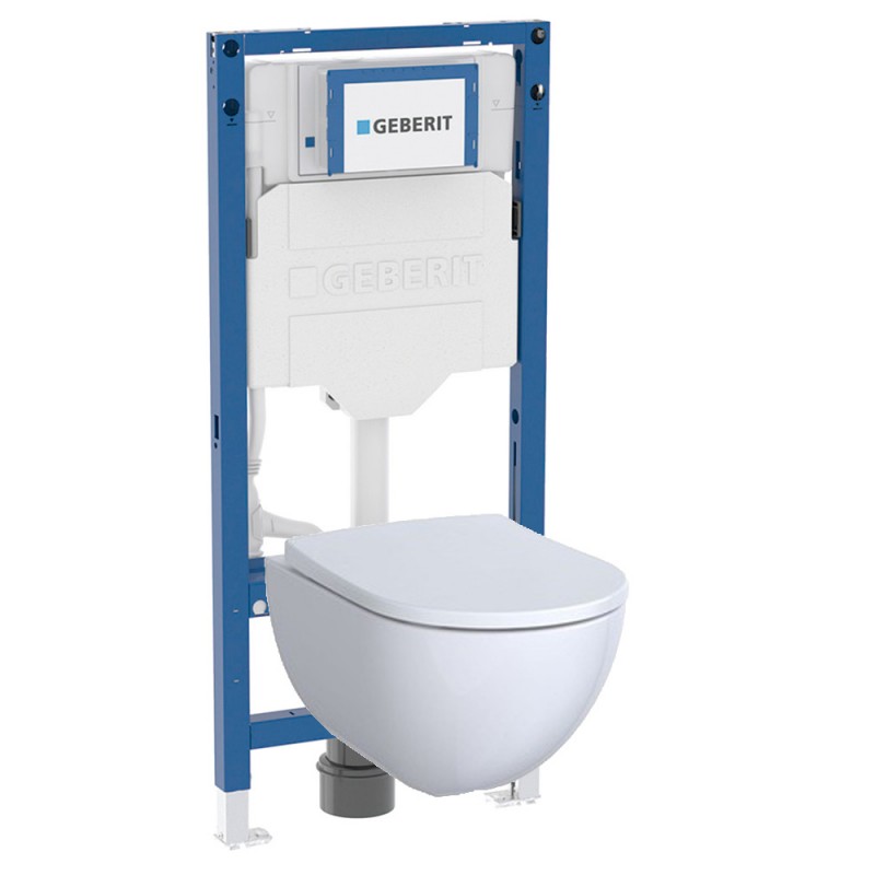 500.950.00.A Комплект инсталляция Geberit Duofix Sigma 12 UP320 111.950.00.6 с унитазом безободковым Acanto 500.600.01.2 500.950.00.A Комплект инсталляция Geberit Duofix Sigma 12 UP320 111.950.00.6 с унитазом безободковым Acanto 500.600.01.2