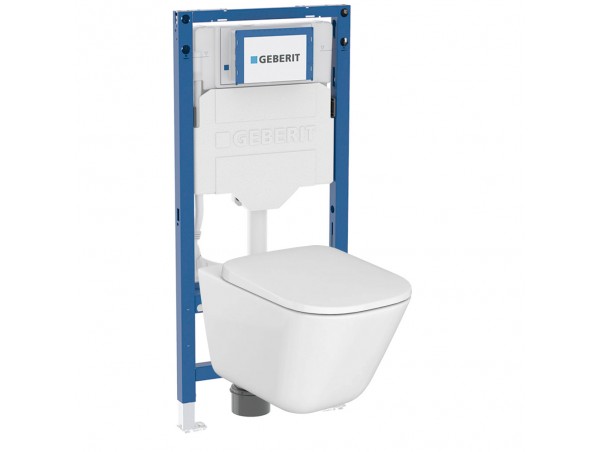 500.950.00.G Комплект инсталляция Geberit Duofix Sigma 12 UP320 111.950.00.6 с унитазом безободковым Roca The Gap 34647L000