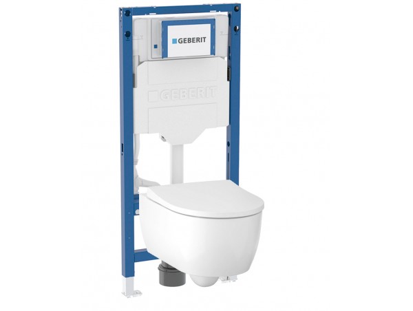 500.950.00.I Комплект инсталляция Geberit Duofix Sigma 12 UP320 111.950.00.6 с унитазом безободковым iCon 501.664.00.1