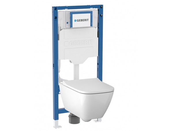 500.950.00.S Комплект инсталляция Geberit Duofix Sigma 12 UP320 111.950.00.6 с унитазом безободковым Smyle Square 500.683.00.2