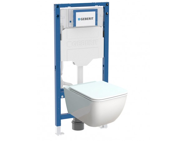500.950.00.VI Комплект инсталляция Geberit Duofix Sigma 12 UP320 111.950.00.6 с унитазом безободковым Smartflow Vigente SMF811-WH (большой унитаз для больших людей)